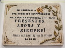 SUTEBA organizó un homenaje a docentes desaparecidos